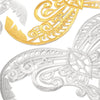 Baroque Scroll Crest Iron-On Embroidered Motif