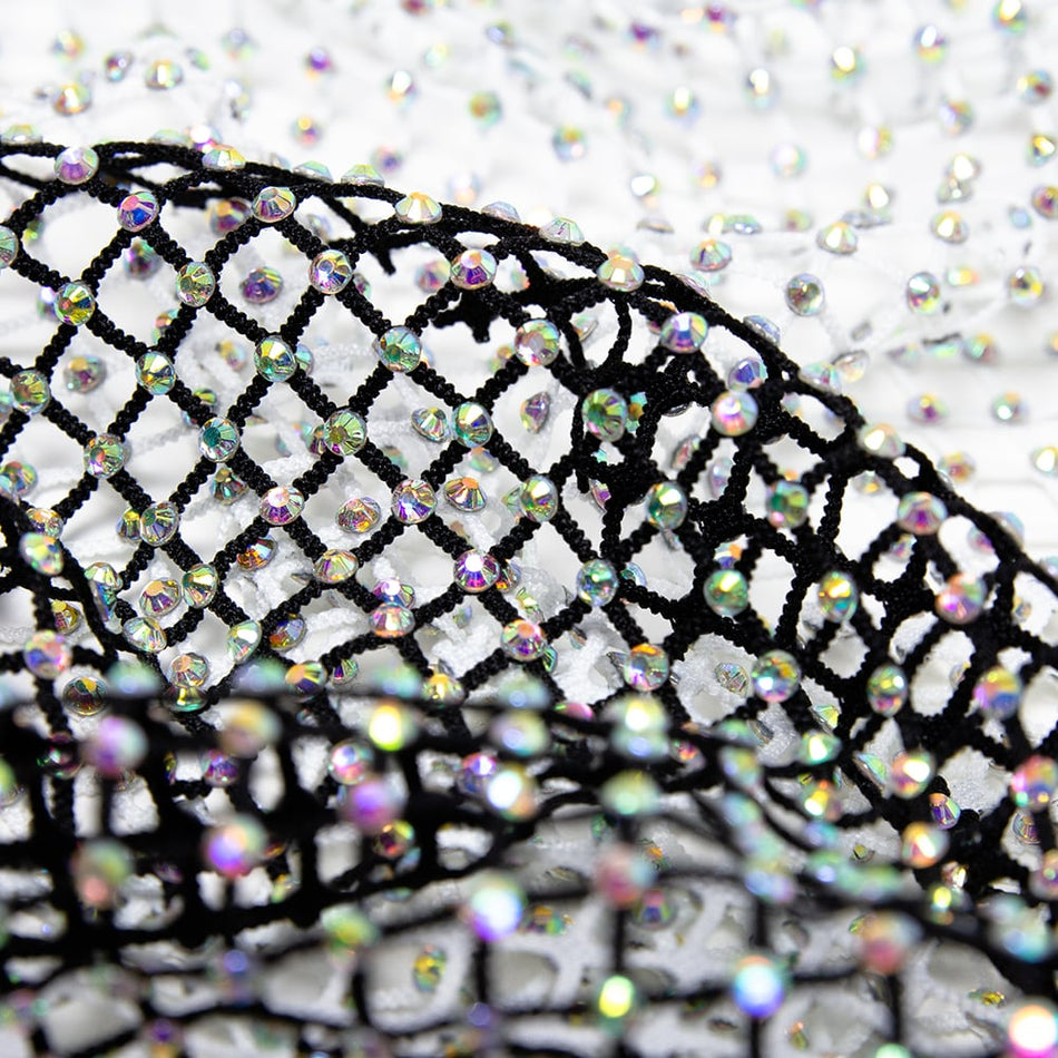 Diamante Fishnet Stretch Mesh