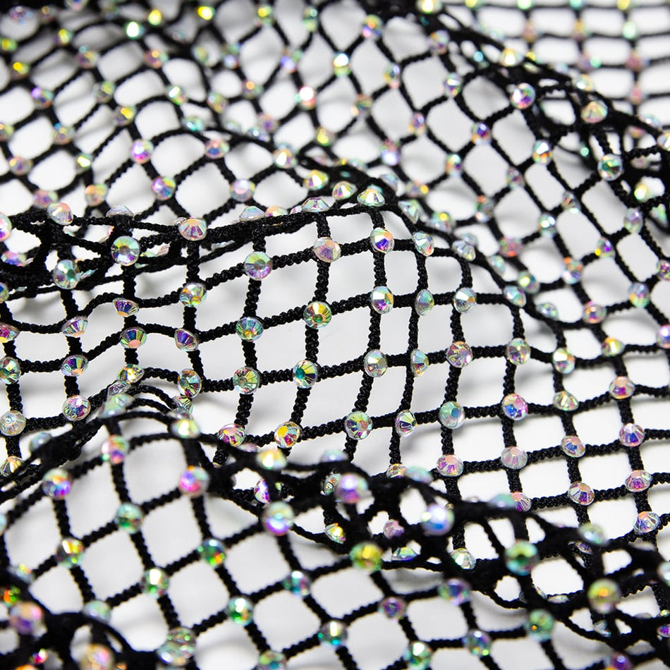 Diamante Fishnet Stretch Mesh