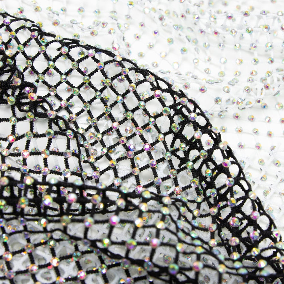 Diamante Fishnet Stretch Mesh