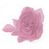 Flower Silk Folded Flat Open Rose w Stamens