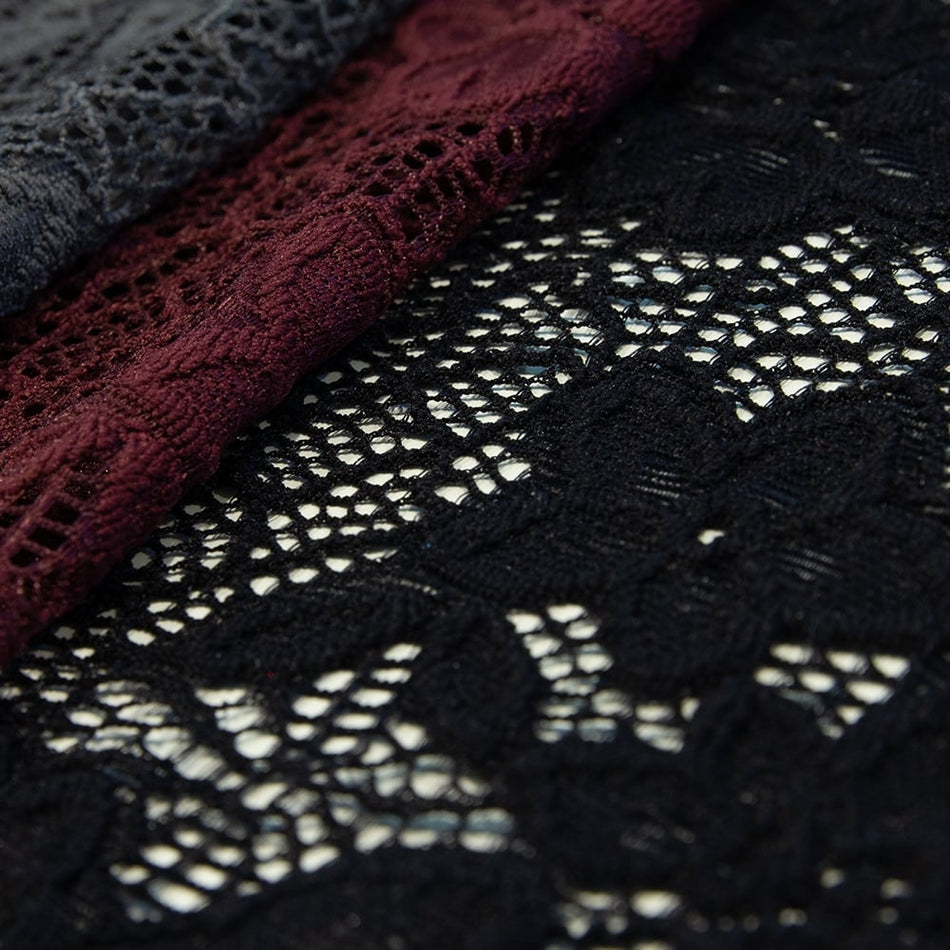 Floral Honeycomb Stretch Lace