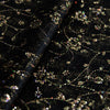 Gold Floral Print w Rainbow Glitter Stretch Velvet Fabric