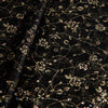 Gold Floral Print w Rainbow Glitter Stretch Velvet Fabric