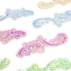 Motif Embroidered Floral Swirl with Sequins and Pearl Beading (Pair)