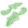 Motif Embroidered Floral Swirl with Sequins and Pearl Beading (Pair)