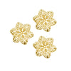 Clematis Flower Filigree Ornamental Metal Embellishments (3 Pack)