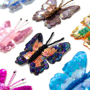 Butterfly Sequin & Beaded Motif