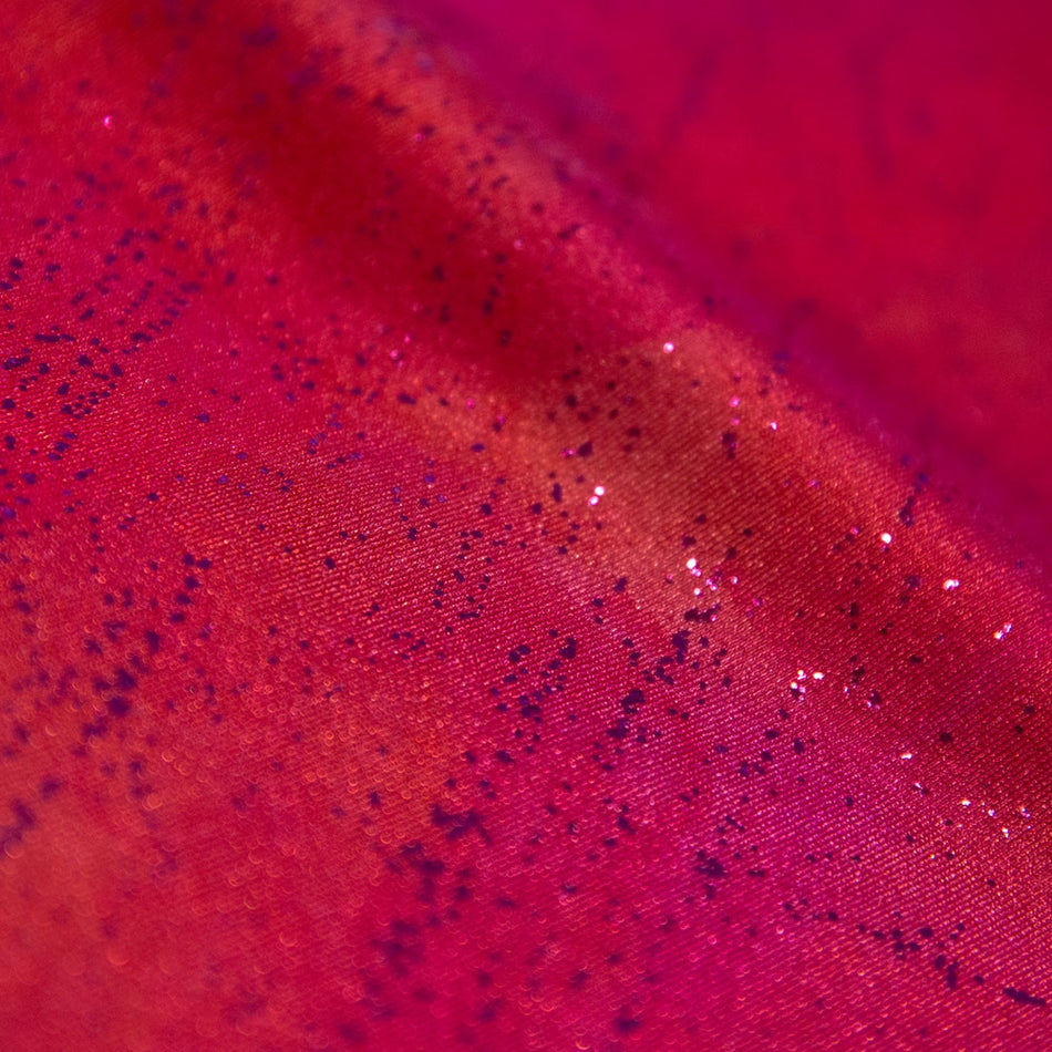 Tie-Dye Shiny Finish Nylon Spandex w Foil Spray