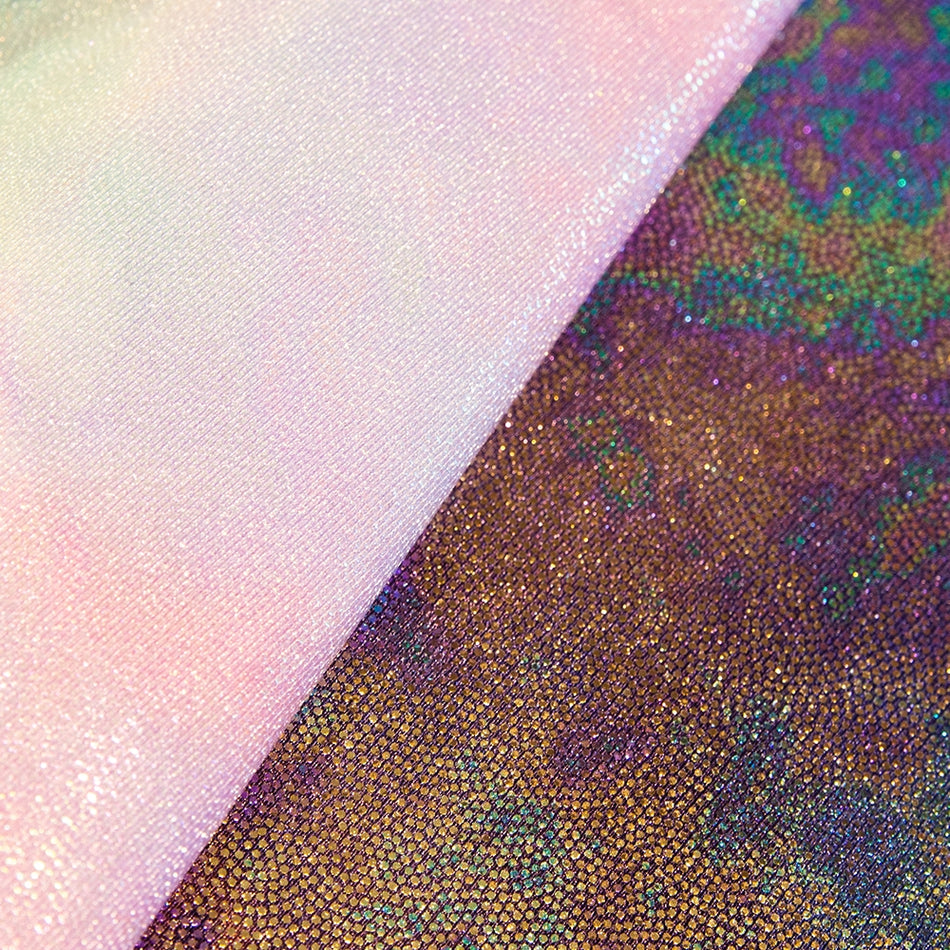 Tie-Dye AB Shiny Foil/Fog Finish Nylon Spandex