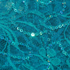 Floral Sequin Swirl Stretch Lace