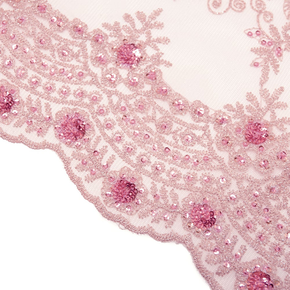 Floral Sequins & Embroidered Netting Tulle