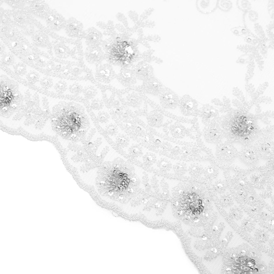 Floral Sequins & Embroidered Netting Tulle