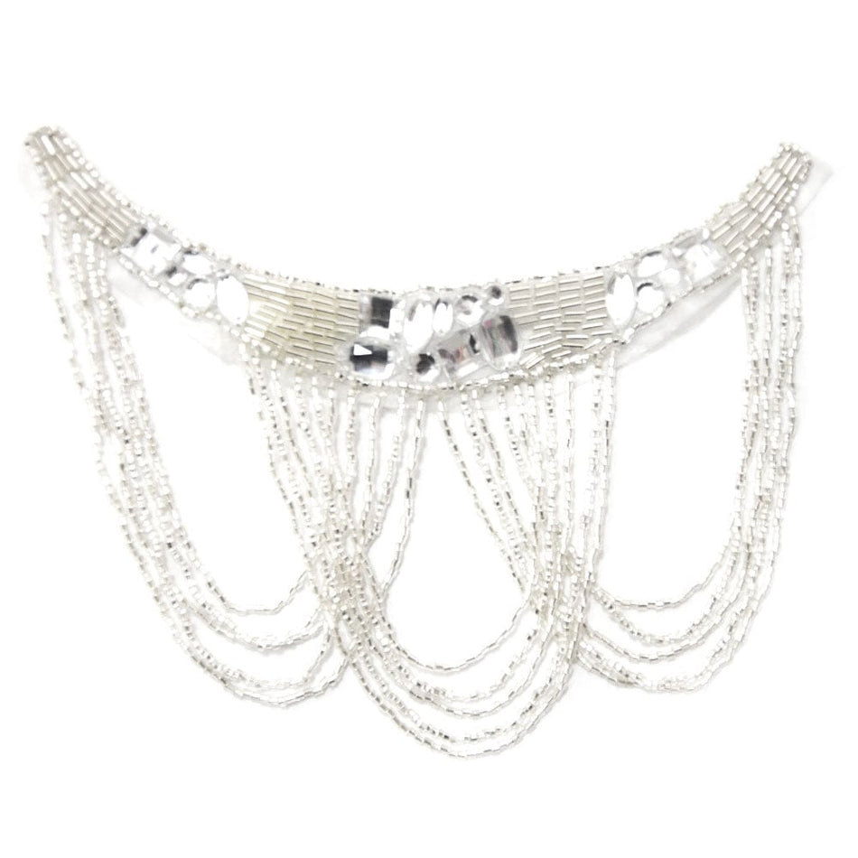 Gatsby Collar Iron-On Beaded Sequin Motif