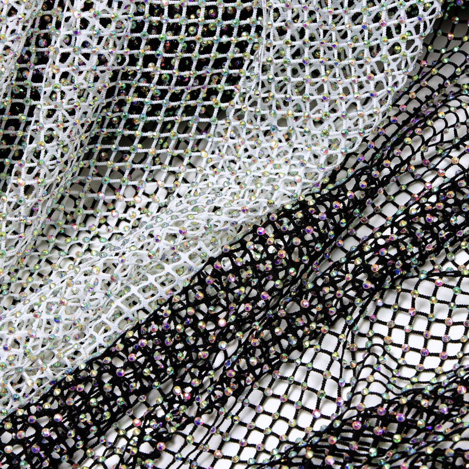 Diamante Fishnet Stretch Mesh