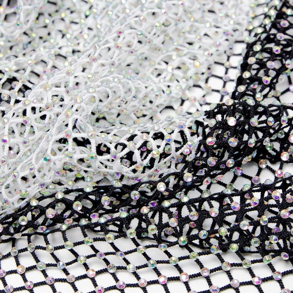 Diamante Fishnet Stretch Mesh