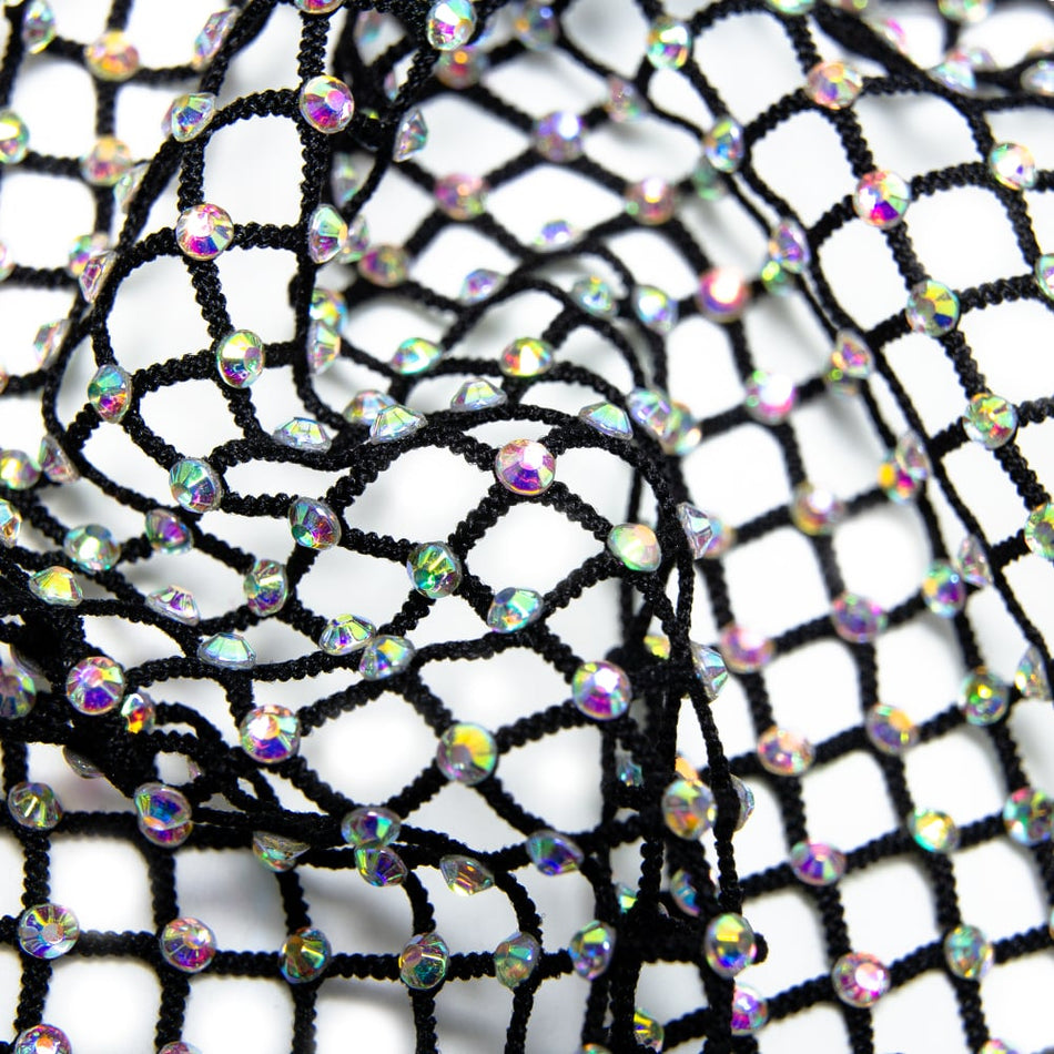 Diamante Fishnet Stretch Mesh