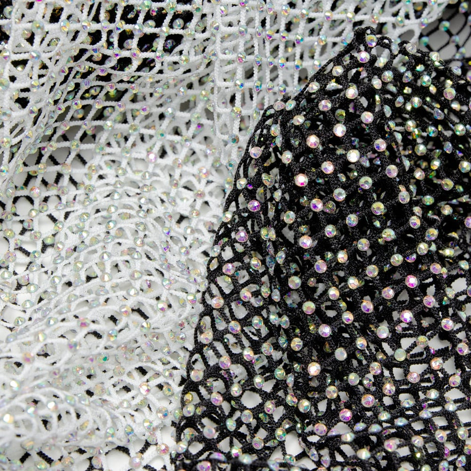 Diamante Fishnet Stretch Mesh