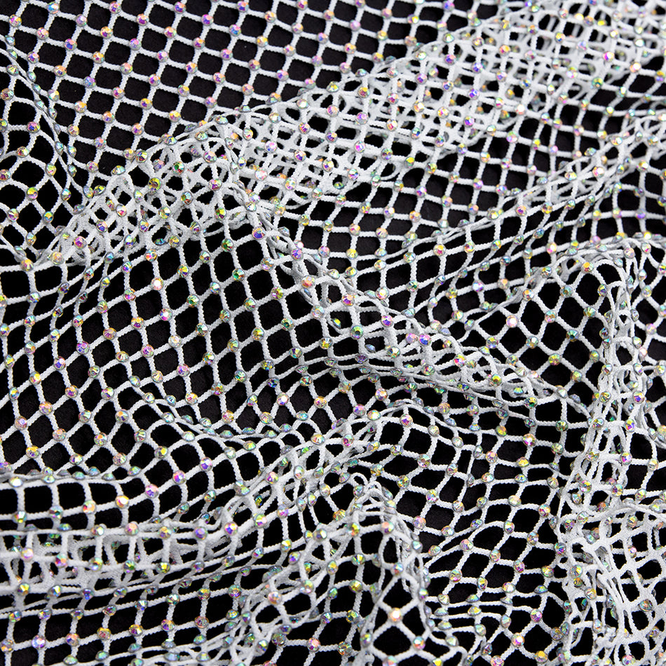 Diamante Fishnet Stretch Mesh