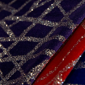 Glitter Chaos Stretch Velvet Fabric