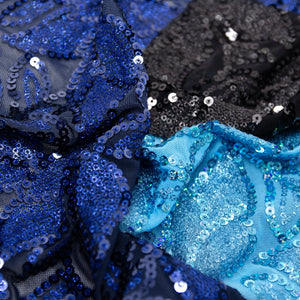 Ava Sequin Vine Stretch Mesh