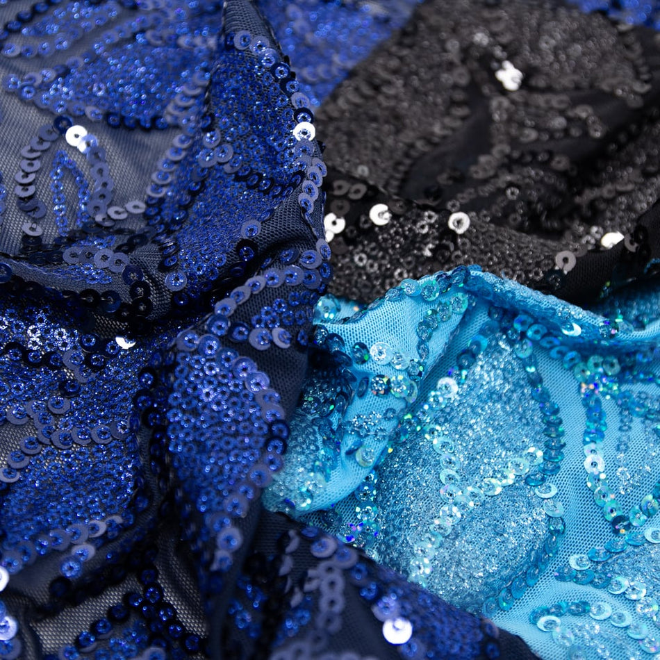 Ava Sequin Vine Stretch Mesh