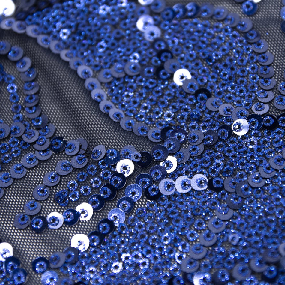 Ava Sequin Vine Stretch Mesh