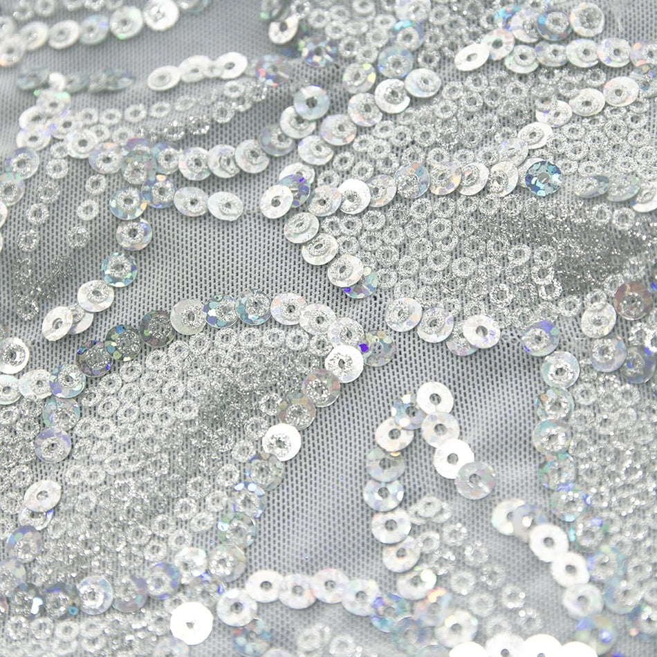 Ava Sequin Vine Stretch Mesh