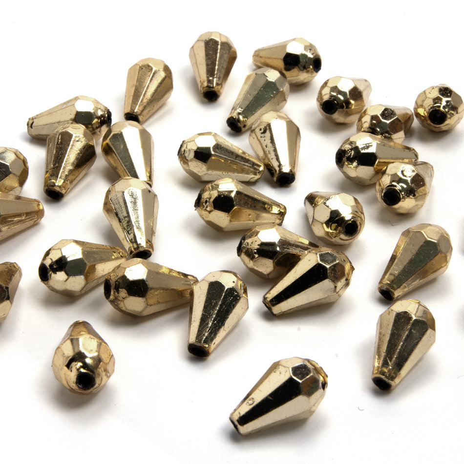 Briolette Faceted Teardrop Beads - Vertical Drilled - 9x15mm (24 Pack)