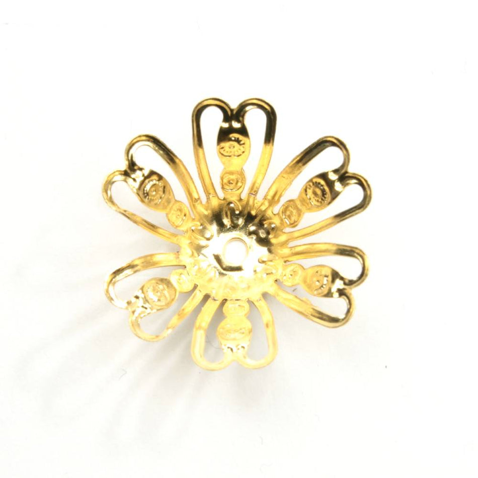 Open Petal Flower Metal Embellishments (24 Pack)
