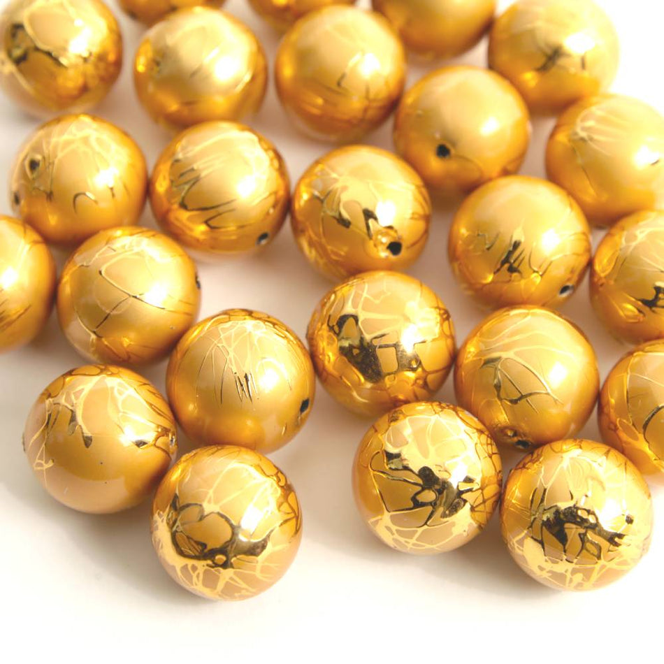 Spider Pearl Round Beads (24 Pack)