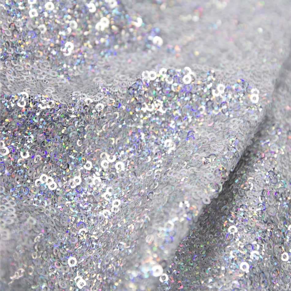 Graphite Sequin Hologram Mesh