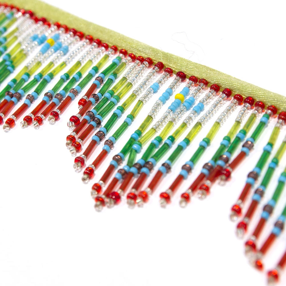 Bugle & Seed Bead Tassel Trim