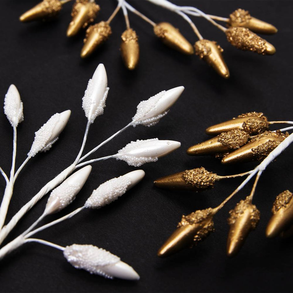 Flower Stamen - Large Frosted Pearl Lily Spray