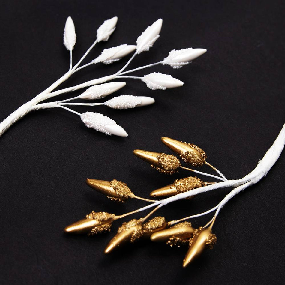 Flower Stamen - Large Frosted Pearl Lily Spray