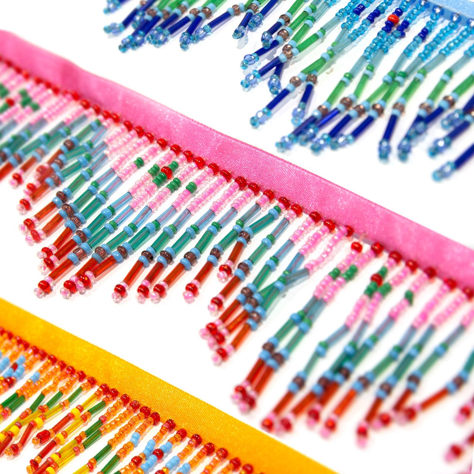 Bugle & Seed Bead Tassel Trim