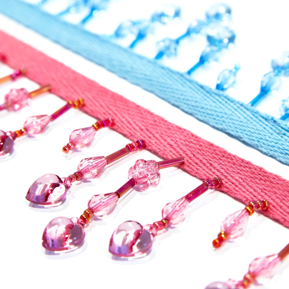 Hearts & Flowers Bead Tassel Trim