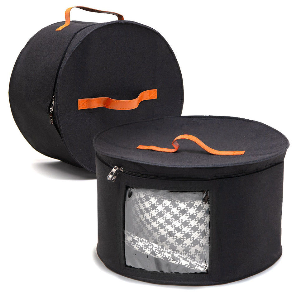 Round Felt Hat Box w Window