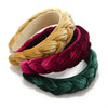 Braided Velvet-Covered Padded Alice Headband - 40mm