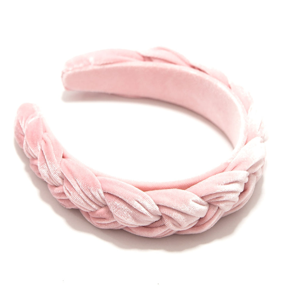 Braided Velvet-Covered Padded Alice Headband - 40mm