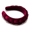 Braided Velvet-Covered Padded Alice Headband - 40mm
