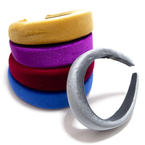 Velvet-Covered Padded Alice Headband - 40mm