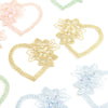Floral Heart Embroided Applique Motif (Pair)