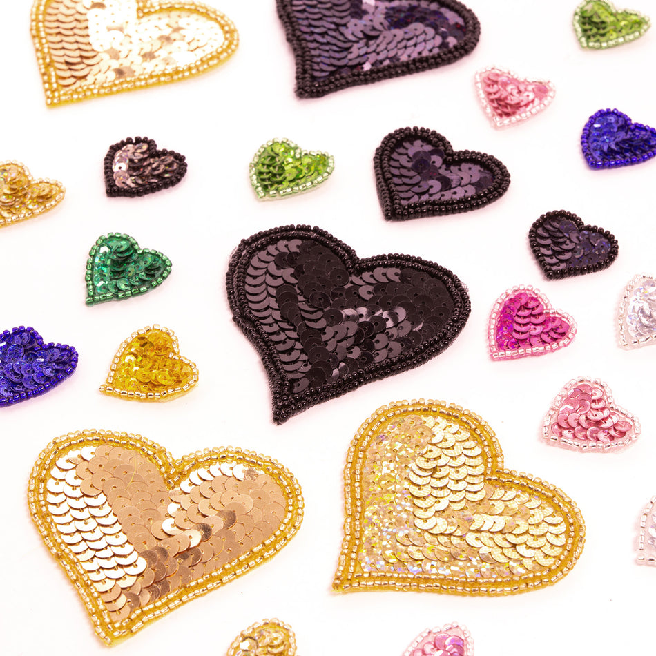 Heart Sequin & Beaded Motif