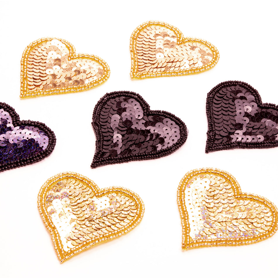 Heart Sequin & Beaded Motif