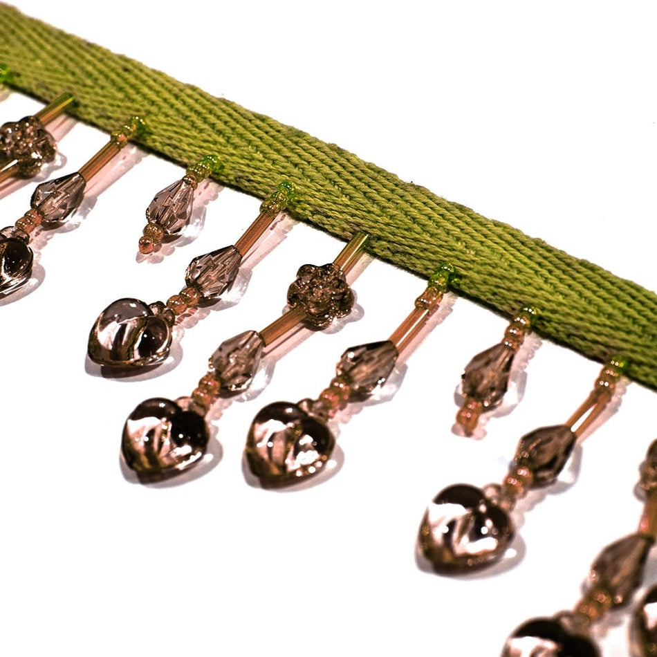 Hearts & Flowers Bead Tassel Trim