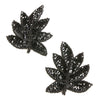 Hickory Leaf Sequin & Beaded Motif (Pair)