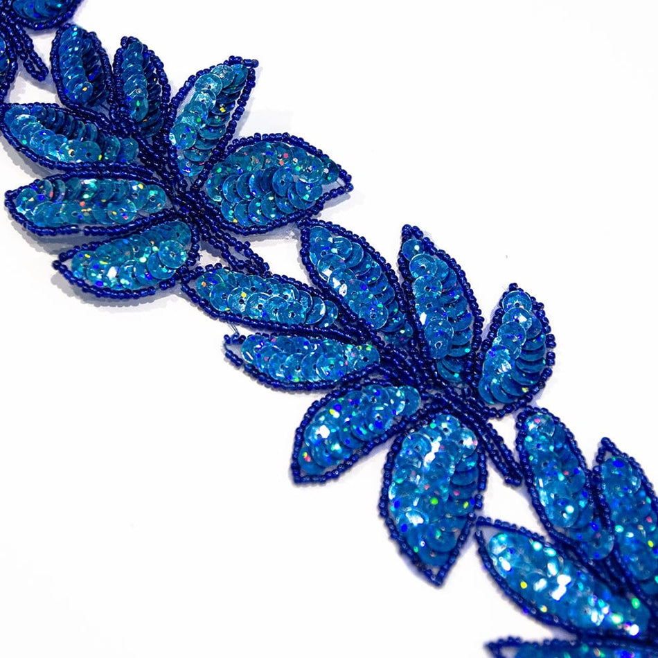 Hickory Leaf Sequin & Beaded Trim