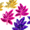 Hickory Leaf Sequin & Beaded Motif (Pair)