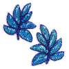 Hickory Leaf Sequin & Beaded Motif (Pair)